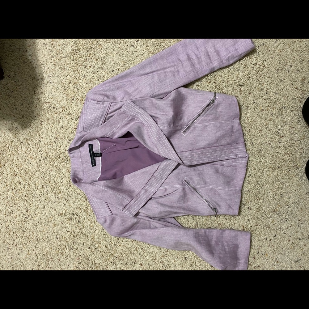 Whbm Lavendar crop jacket nwt